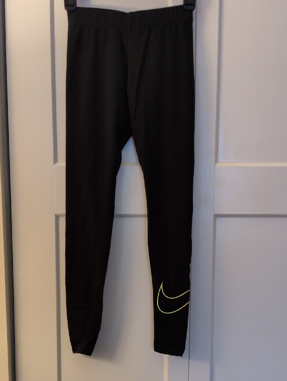Nike Black Leggings with Neon Swoosh